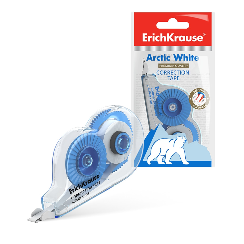 21885 Корректирующая лента ErichKrause® Arctic white, 4.2мм х 5м (в пакете по 1 шт.) Цена 113,4+% в наличии 1 шт.jpg