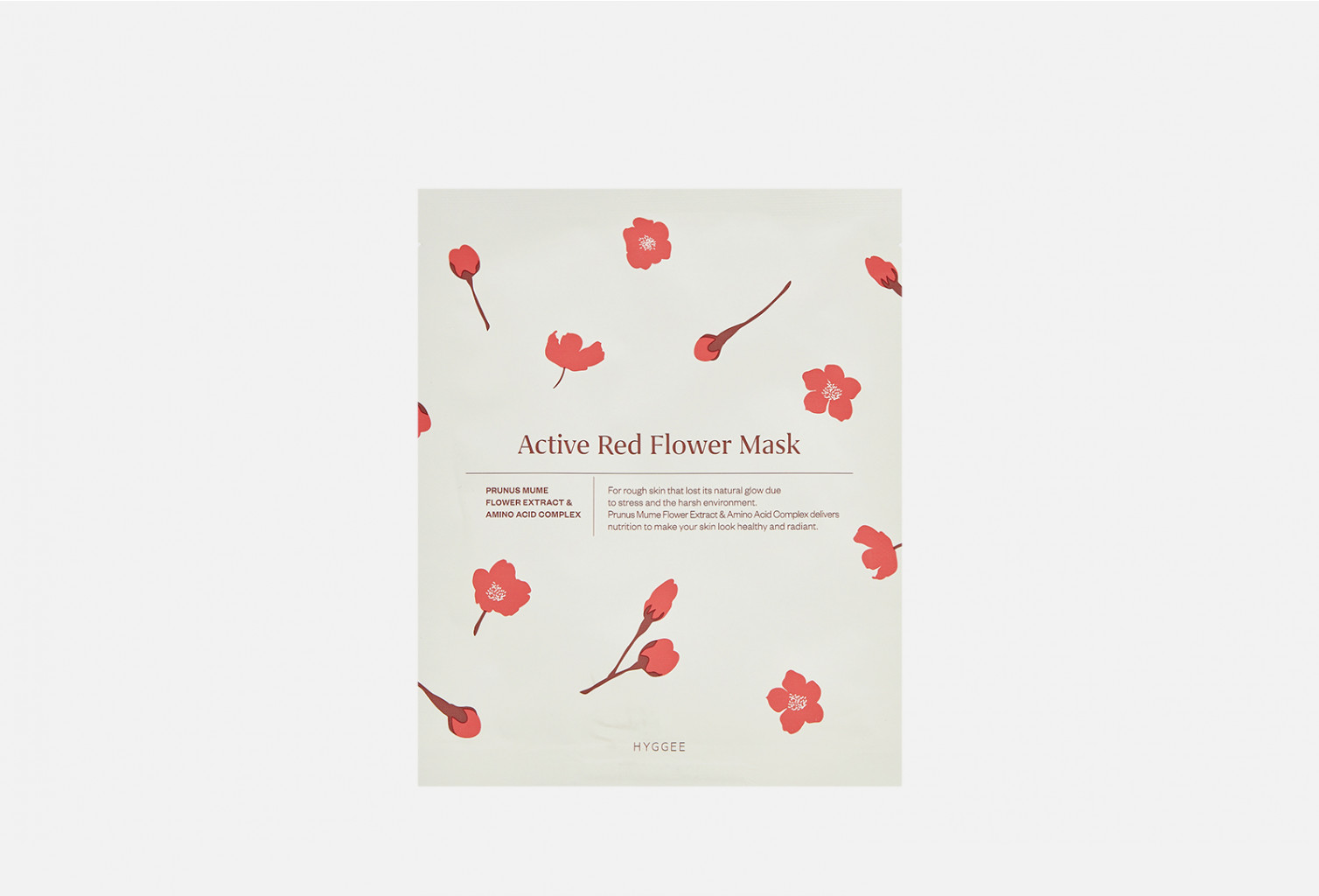 Hyggee   Active Red Flower Mask, 1 .  199 .