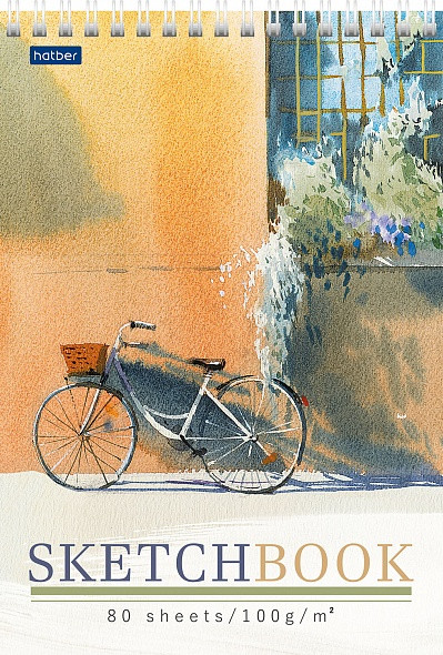 Premium Блокнот SketchBook 80л А5ф 100г-кв.м без линовки твердая подложка на гребне-Велосипед- Цена по распродаже 85+% в наличии 18 шт.jpg