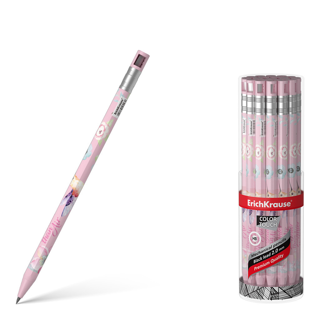 56062 Карандаш механический ErichKrause ColorTouch® Colibri 2.0 мм, с точилкой, НВ (в тубусе по 24 шт.) Цена 42+% в наличии 67 шт.jpg