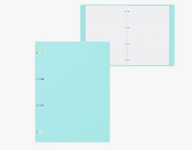 Тетрадь общая с пластиковой обложкой Pastel Mint A4 210х297 мм 80 л. на кольцах 60 г кв.м клетка Цена 155+% в наличии 14 шт