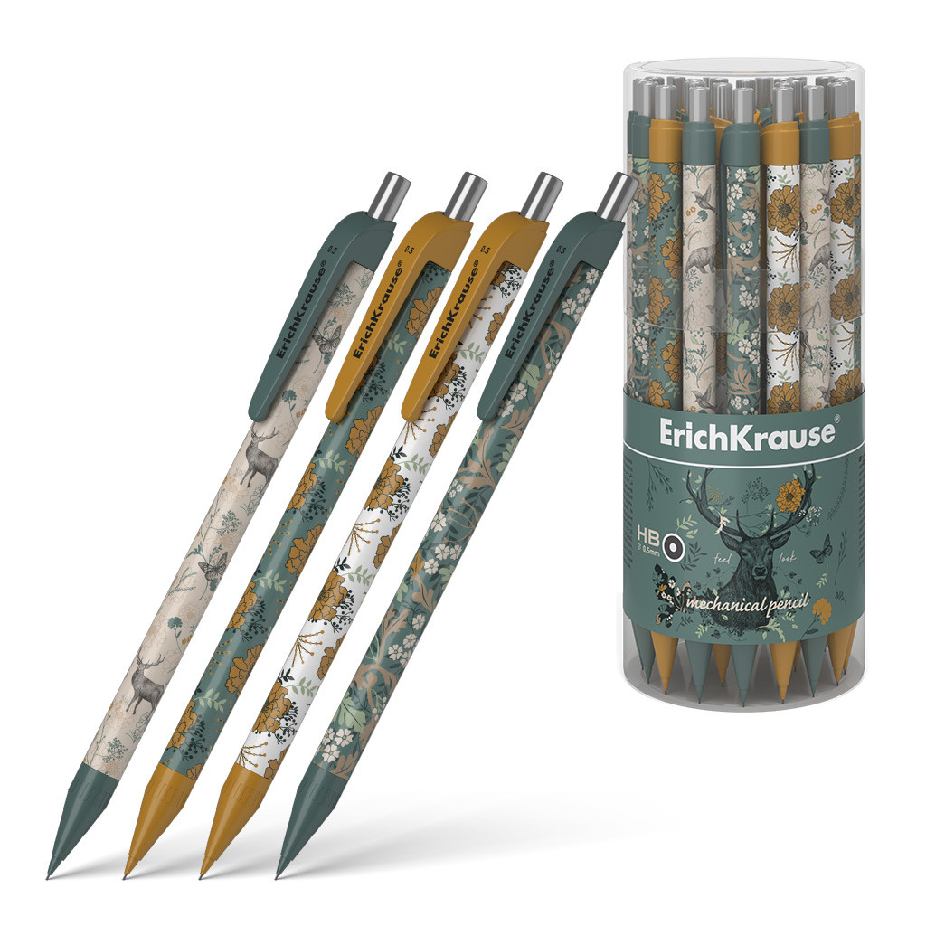 55277 Карандаш механический ErichKrause Natural Life 0.5 мм, НВ (в тубусе по 24 шт.) Цена 25+% в наличии 19 шт.jpg