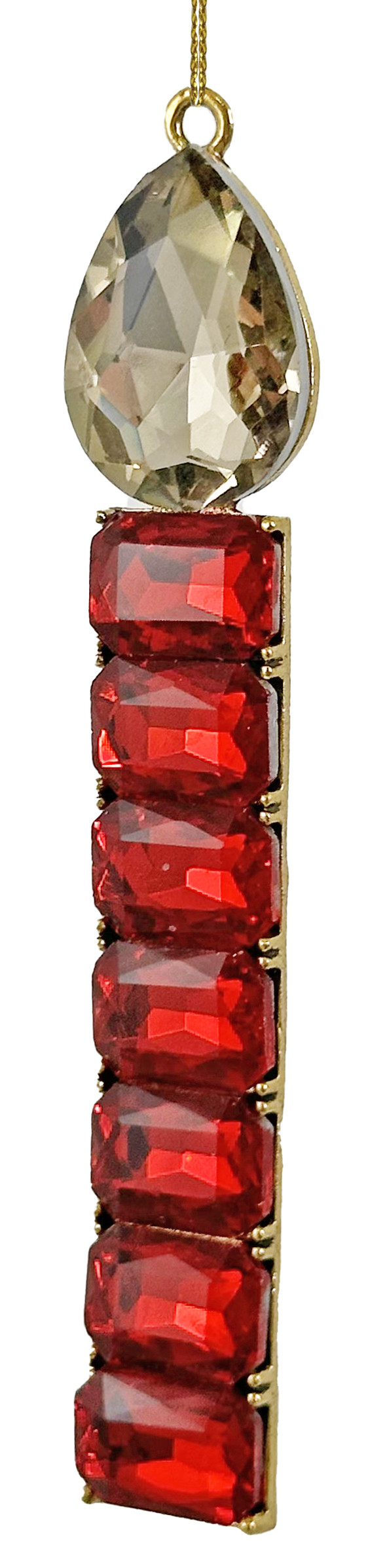 70155 Jewel candle ornament red gold 10cm a = max width b = base width h = height Min amount (MOQ) 30- 6,12 