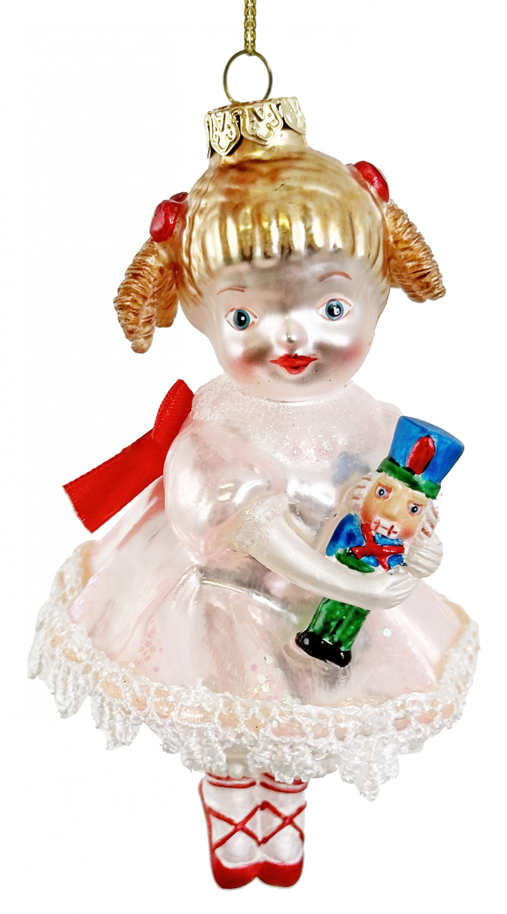 70189 Glass Clara ornament with Nutcracker 12cm a = max width b = base width h = height Min amount (MOQ) 6 - 14,5 
