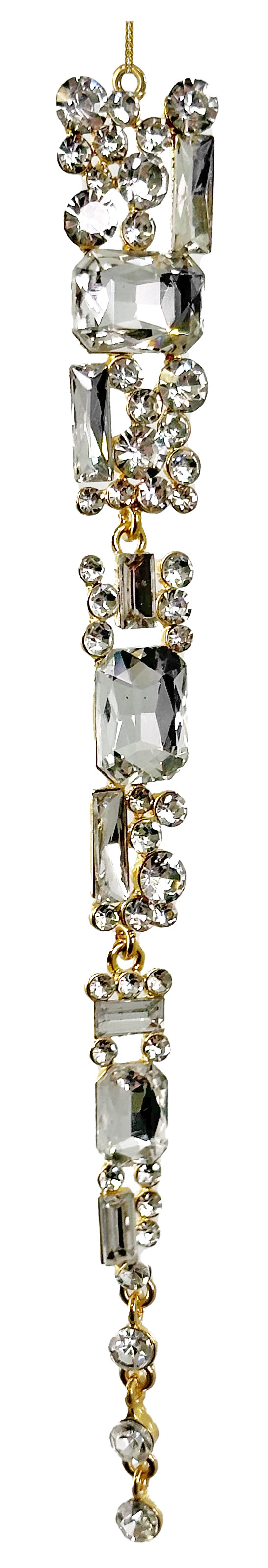 70166 Jewel icicle ornament silver gold frame 20,5cm a = max width b = base width h = height Min amount (MOQ) 15 - 9,94 
