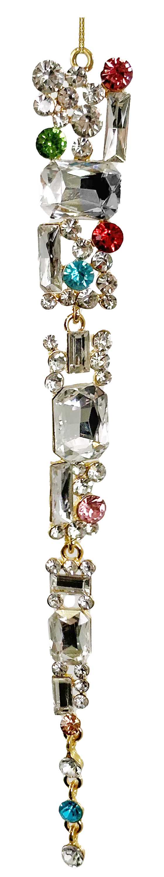 70170 Jewel icicle ornament multi gold frame 20,5cm a = max width b = base width h = height Min amount (MOQ) 15 9,94 