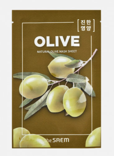 Маска на тканевой основе для лица N с экстрактом оливы Natural Olive Mask Sheet 1ш 73руб+%