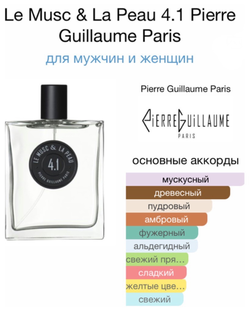 PIERRE GUILLAUME LE MUSC ET LA PEAU 4.1 unisex 100ml edp  10 =1173+%+